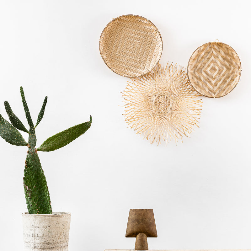 Adah Bamboo Baskets & Sun - Set of 3